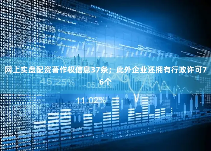 网上实盘配资著作权信息37条；此外企业还拥有行政许可76个